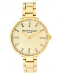 Christian Siriano Women's Analog Gold-Tone Stainless Steel Add-a-Link Watch 38mm
