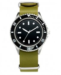 Inc Men's Green Leather Strap Watch 40mm, Created for Macy's