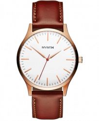 Mvmt Men's The 40 Tan Leather Strap Watch 40mm