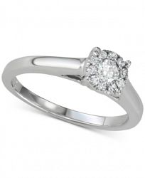 Diamond Halo Engagement Ring (1/3 ct. t. w. ) in 14k White Gold