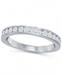 Round Diamond (1/3 ct. t. w. ) Channel Band in 18K White Gold