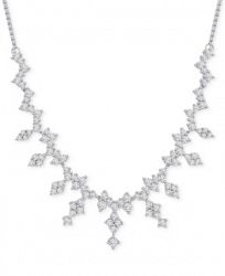 Wrapped in Love Diamond Dangle 19" Statement Necklace (2-1/2 ct. t. w. ) in 14k White Gold, Created for Macy's