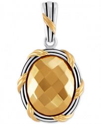 Peter Thomas Roth Two-Tone Oval Pendant in Sterling Silver & Gold-Plate