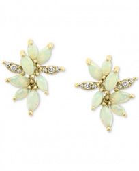 Effy Opal (1-3/8 ct. t. w. ) & Diamond (1/10 ct. t. w. ) Stud Earrings in 14k Gold