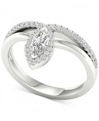 Diamond Marquise Statement Ring (1/2 ct. t. w. ) in 14k White Gold