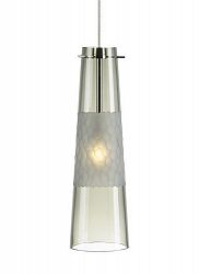 700MOBONKS - Tech Lighting - Bonn - LED Pendant Satin Nickel with Smoke Glass No LampMonoRail Pendant - Bonn