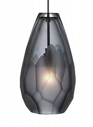 700MPBRLKS - Tech Lighting - Briolette - Low Voltage Pendant Satin Nickel with Smoke Glass 12V XenonMonopoint Pendant - Briolette