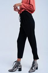 Black Pants With Ruffles And Laces - Medium