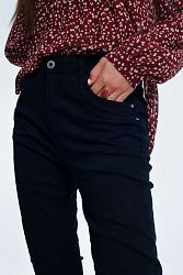Drop Crotch Skinny Jean In Navy - XL