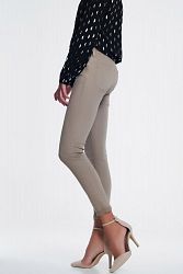 High Waist Skinny Jeans In Beige - Extra Large