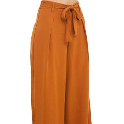 Women'S Orange Wide Leg Drawstring Pants - Orange / M