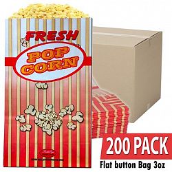 Bullseye Popcorn Bags 3 Oz - 200 Pack Red, Yellow