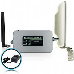 Smoothtalker Z1 70Db Cellular Signal Building Booster Kit With Directional Outside Antenna Black & Silver