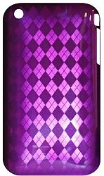 Exian Case For Iphone 3G/3Gs - Purple With Diamonds Purple
