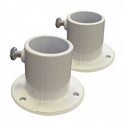 Blue Wave Aluminum Deck Flanges For Above Ground Pool Ladder - Pair White One Size