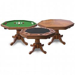 Hathaway Kingston 3-In-1 Poker Table Walnut