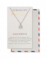 Save The Moment Women's Necklace Aquarius Zodiac Pewter