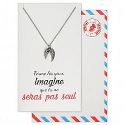 Save The Moment Necklace "Angel" Close Your Eyes And Imagine Your Are Never Alone In This World. Pewter