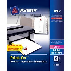 Avery Print-On Dividers White