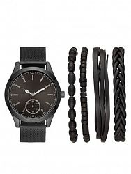 George Men's Gunmetal Watch Gift Set With Bracelets Black One Size