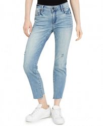 Kut from the Kloth Cropped Step-Hem Straight-Leg Jeans