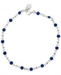 Effy Sapphire (2 ct. t. w. ) & Diamond (1/6 ct. t. w. ) Bracelet in 14k White Gold