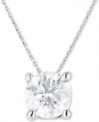 Diamond Solitaire 18" Pendant Necklace (1-1/4 ct. t. w. ) in 14k White Gold