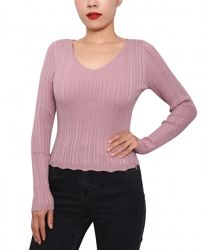 Planet Gold Juniors' Rib-Knit Strappy-Back Sweater