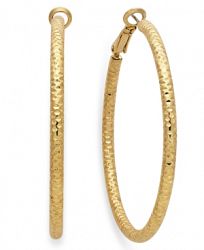 Thalia Sodi Large 2" Textured Hoop Earrings