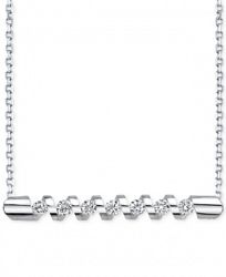 Sirena Energy Diamond Twist Bar Necklace (1/4 ct. t. w. ) in 14k Gold or White Gold