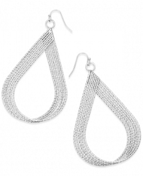 Thalia Sodi Extra Large 2.5" Textured Twist Teardrop Earrings, Created for Macy's
