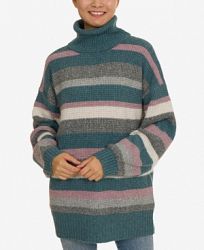 Hippie Rose Juniors' Turtleneck Tunic Sweater