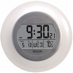 Taylor(R) Precision Products 1750 Atomic Wall Clock with Thermometer