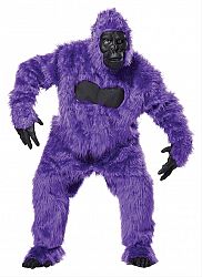 Neon Purple Gorilla Mascot Suit