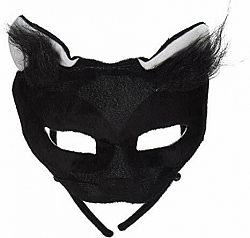 Half Face Animal Kitty Cat Mask