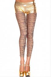 Opaque Tiger Print Footless Tights