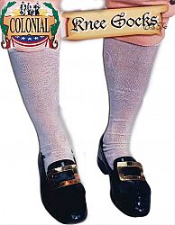 White Colonial Knee Socks