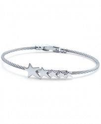 Charriol Graduated Star Cable Bracelet in Stainless Steel & Sterling Silver