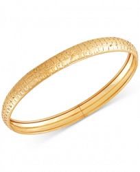 Prism-Cut Flex Bangle Bracelet in 10k Gold