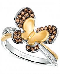 Le Vian Diamond Butterfly Statement Ring (1/3 ct. t. w. ) in 14k Gold & 14k White Gold