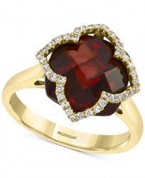 Effy Rhodolite Garnet (8-1/10 ct. t. w. ) & Diamond (1/5 ct. t. w. ) Ring in 14k Gold