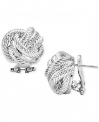 Diamond Love Knot Stud Earrings (1/4 ct. t. w. ) in Sterling Silver