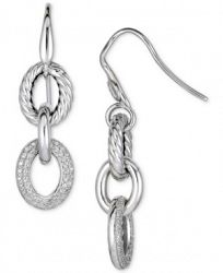 Diamond Chain Link Drop Earrings (1/3 ct. t. w. ) in Sterling Silver