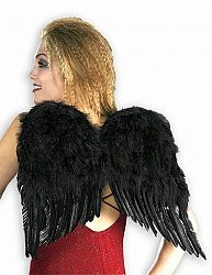 Deluxe Black Feather Angel Wings