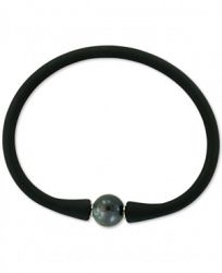 Effy Black Cultured Freshwater Pearl (11mm) Silicone Rubber Bracelet