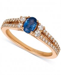 Le Vian Blueberry Sapphire (1/2 ct. t. w. ) & Diamond (3/8 ct. t. w. ) Ring in 14k Rose Gold