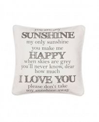 Levtex Home You Are My Sunshine Word Pillow