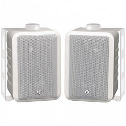 BIC America RTRV44-2W 4 RtR Series Indoor-Outdoor 3-Way Speakers (White)