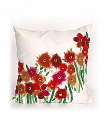 Liora Manne Visions Iii Poppies Indoor, Outdoor Pillow - 20" Square