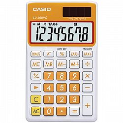 CASIO(R) SL300VCOESIH Solar Wallet Calculator with 8-Digit Display (Orange)
